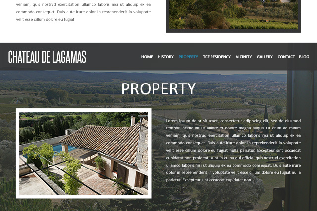 web design Chateau Lagamas infographiste bourgogne site web