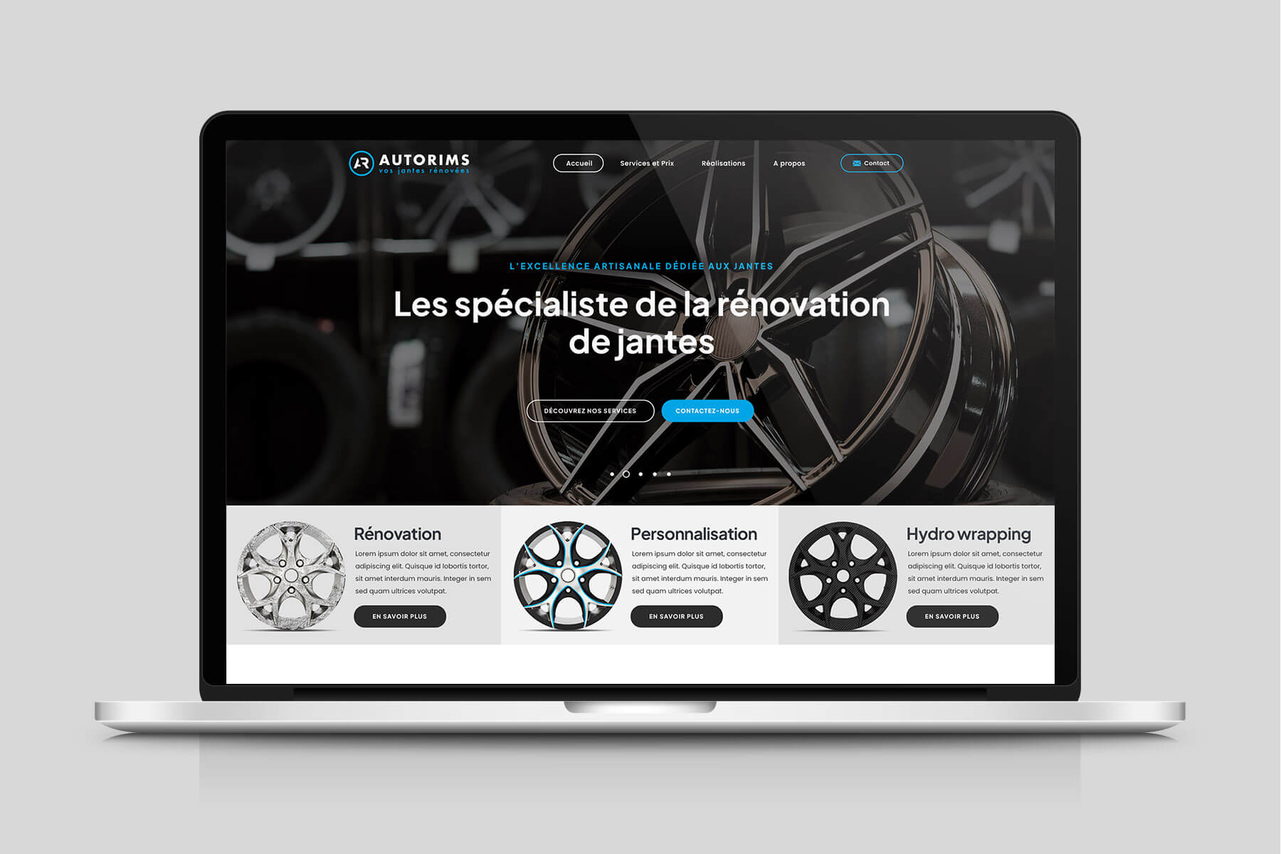 responsive mobilefirst site web pour garage auto sur mesure wordpress webdesigner infographiste freelance bordeaux