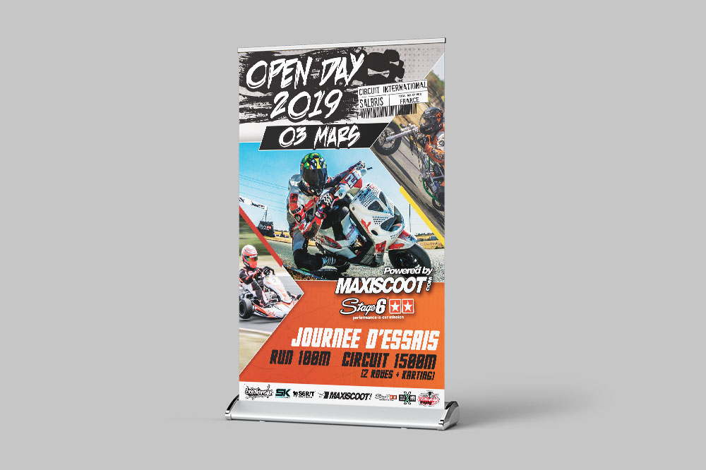 Roll-up Kakemono sur mesure événementiel graphiste impression petit budget