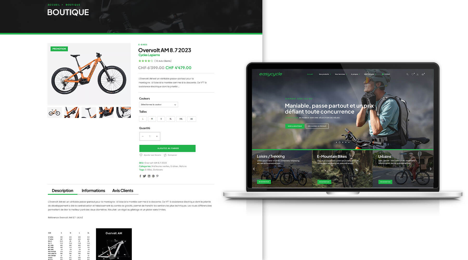 création de site web ecommerce produits vente Webdesigner indépendant freelance Bordeaux creation sur mesure