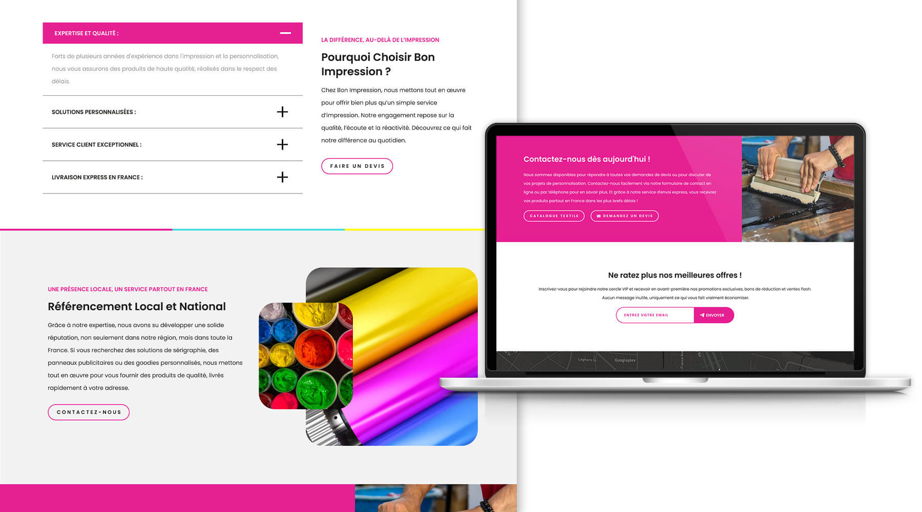 création de site web wordpress sur mesure Webdesigner indépendant freelance Bordeaux graphiste infographiste