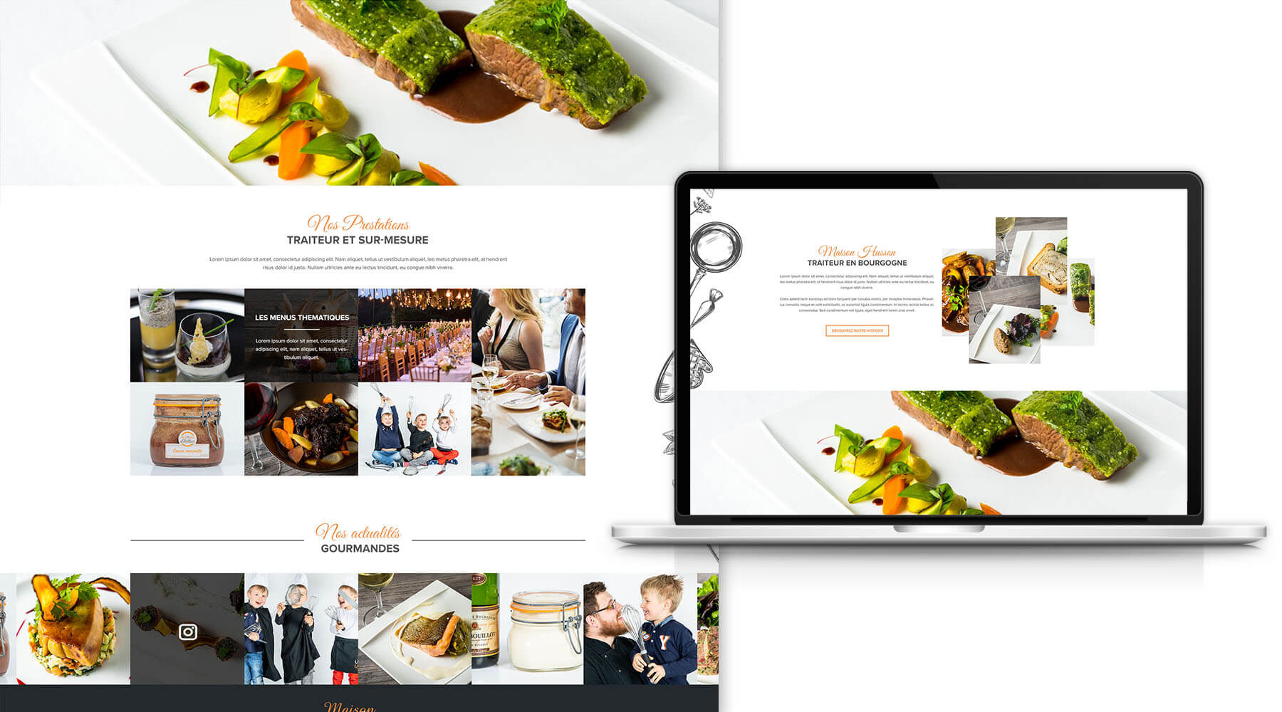site web traiteur sur mesure wordpress webdesigner responsive mobilefirst infographiste freelance bordeaux