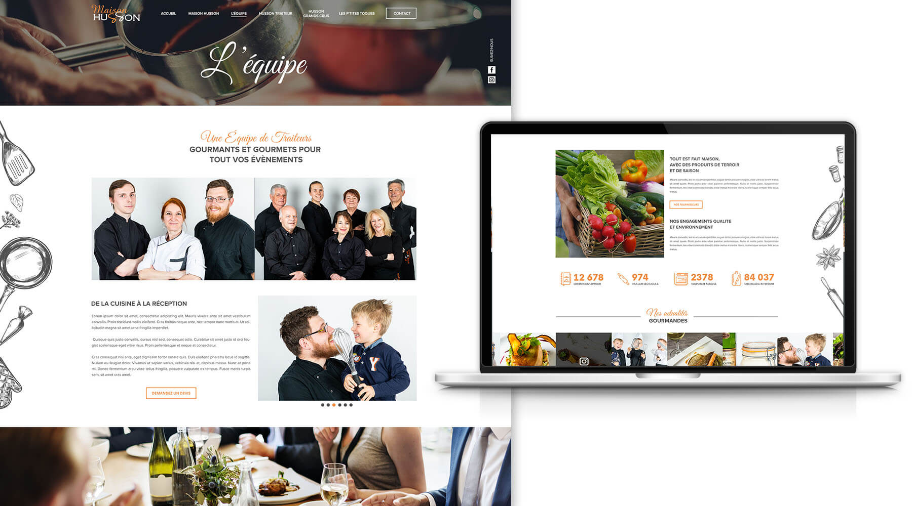 site web traiteur sur mesure wordpress webdesigner responsive mobilefirst infographiste freelance bordeaux