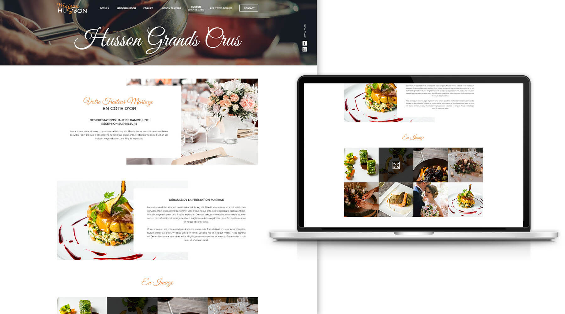site web traiteur sur mesure wordpress webdesigner responsive mobilefirst infographiste freelance bordeaux