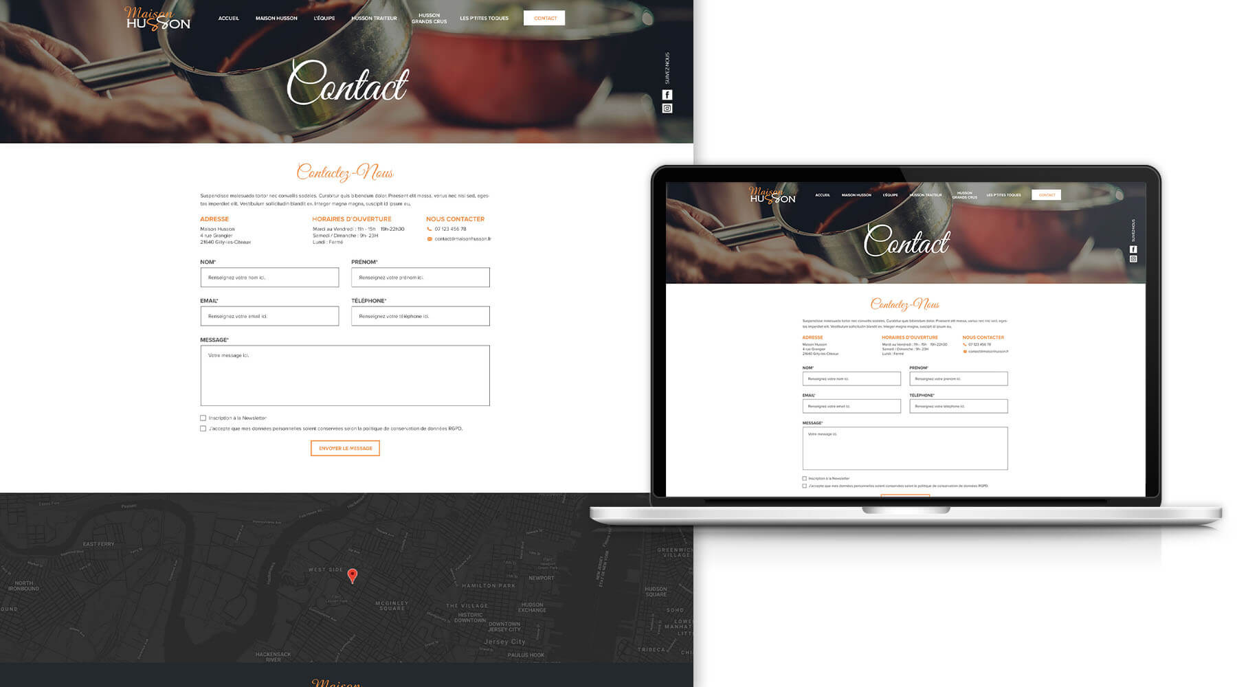 site web traiteur sur mesure wordpress webdesigner responsive mobilefirst infographiste freelance bordeaux