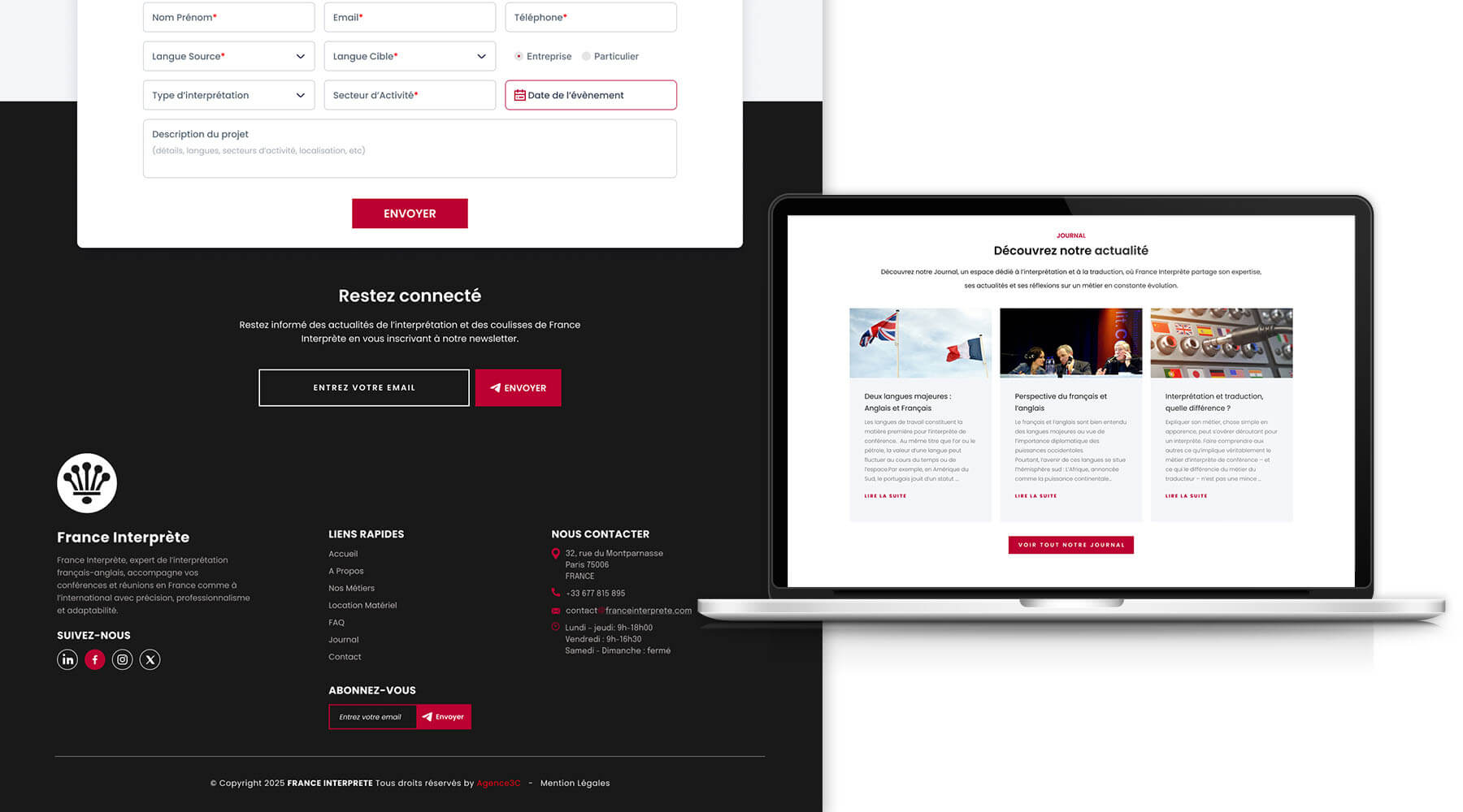 création de site web traducteur wordpress sur mesure Webdesigner indépendant freelance Bordeaux graphiste infographiste