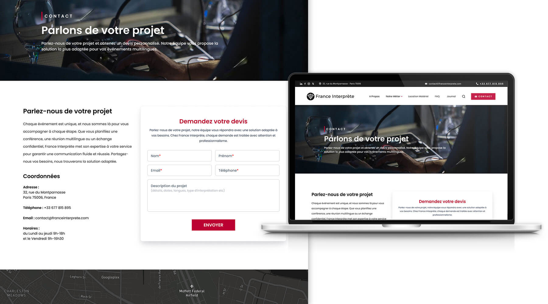 création de site web traducteur wordpress sur mesure Webdesigner indépendant freelance Bordeaux graphiste infographiste